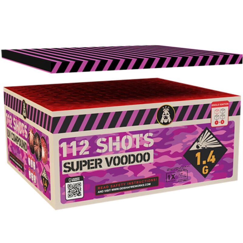 Super Voodoo 112-Schuss-Feuerwerkverbund von Geisha-Rubro kaufen