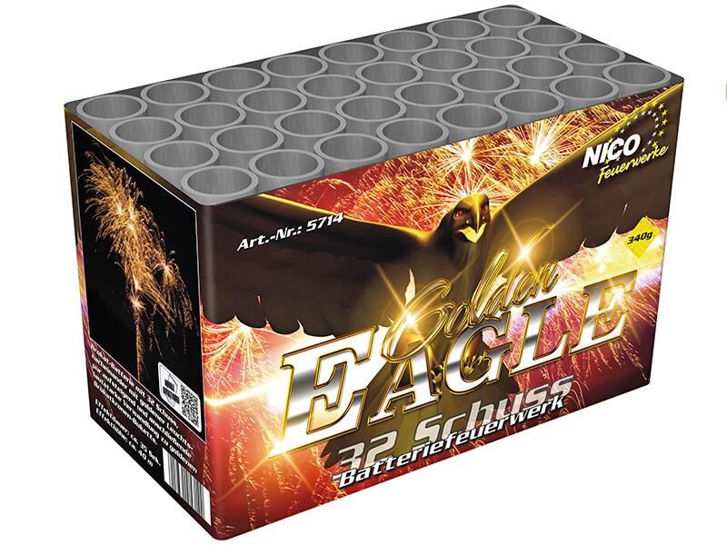 Jetzt Golden Eagle 32-Schuss-Feuerwerks-Batterie ab 25.99€ bestellen