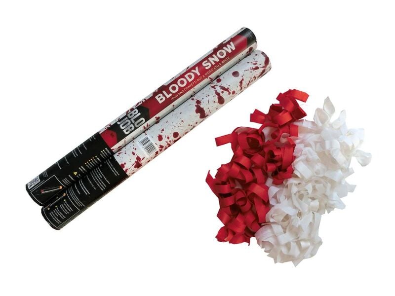 Jetzt Bloody Snow 50cm Papierflitter rot-weiß ab 3.19€ bestellen