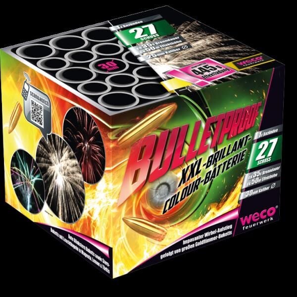 Jetzt Bulletproof 27-Schuss-Feuerwerk-Batterie ab 18.74€ bestellen