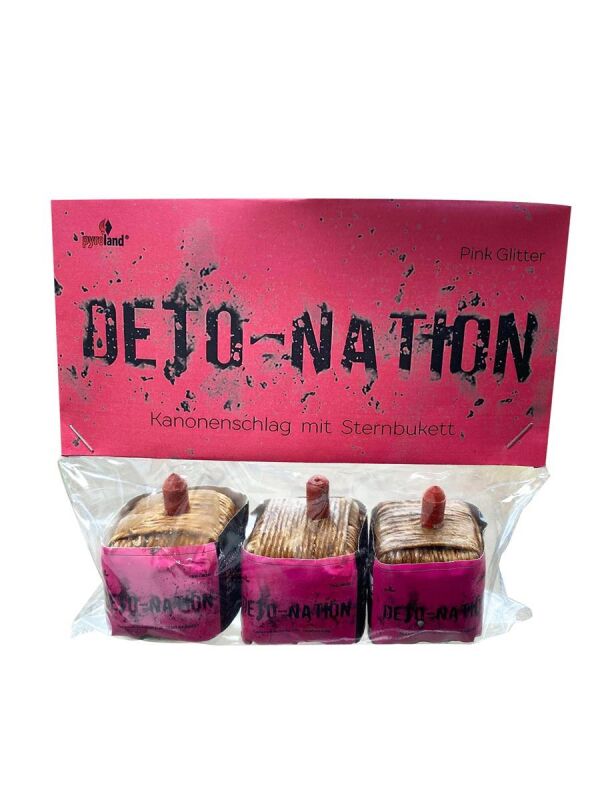 Jetzt Deto-Nation 3er Pack kubische Kanonenschläge Pink Glitter ab 2.62€ bestellen