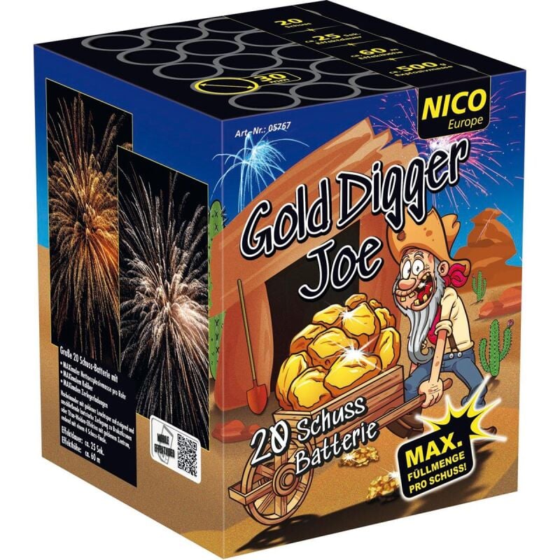 Jetzt Gold Digger Joe 20-Schuss-Feuerwerk-Batterie ab 26.99€ bestellen