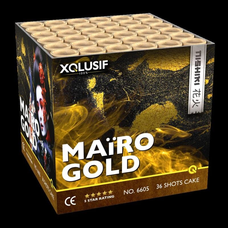 Jetzt Maïro Gold 36-Schuss-Feuerwerk-Batterie ab 29.99€ bestellen