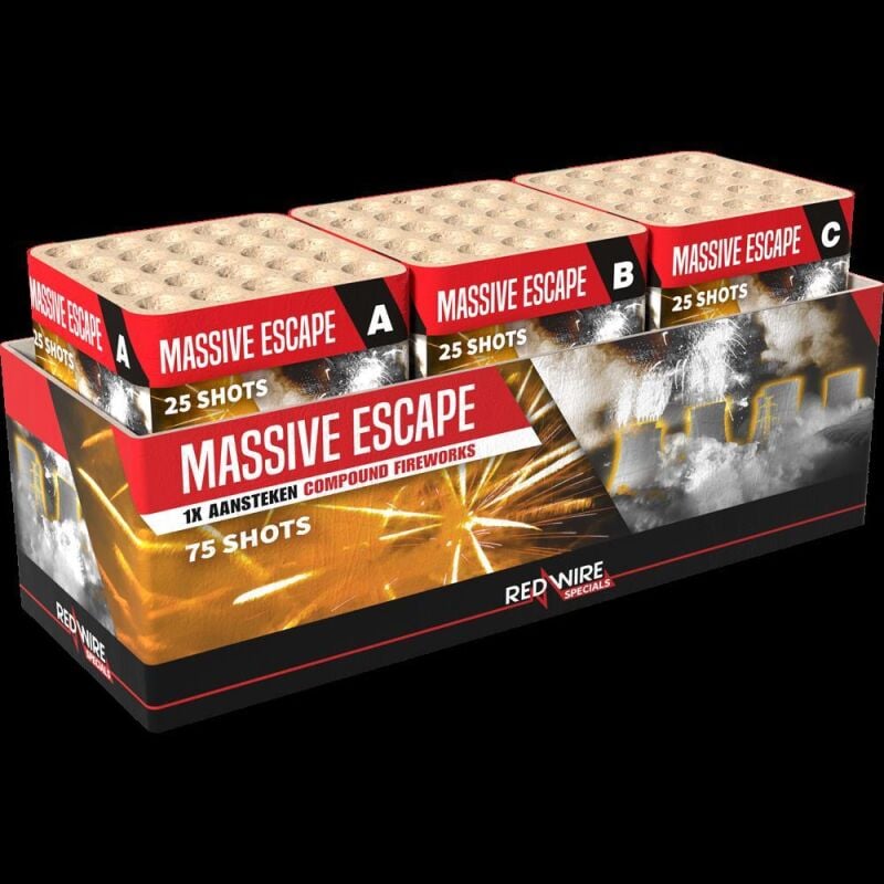Jetzt Massive Escape 75-Schuss-Feuerwerkverbund (Stahlkäfig) ab 74.99€ bestellen