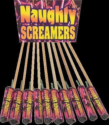 Jetzt Naughty Screamers 10 Crackling-Pfeif-Raketen ab 1.12€ bestellen