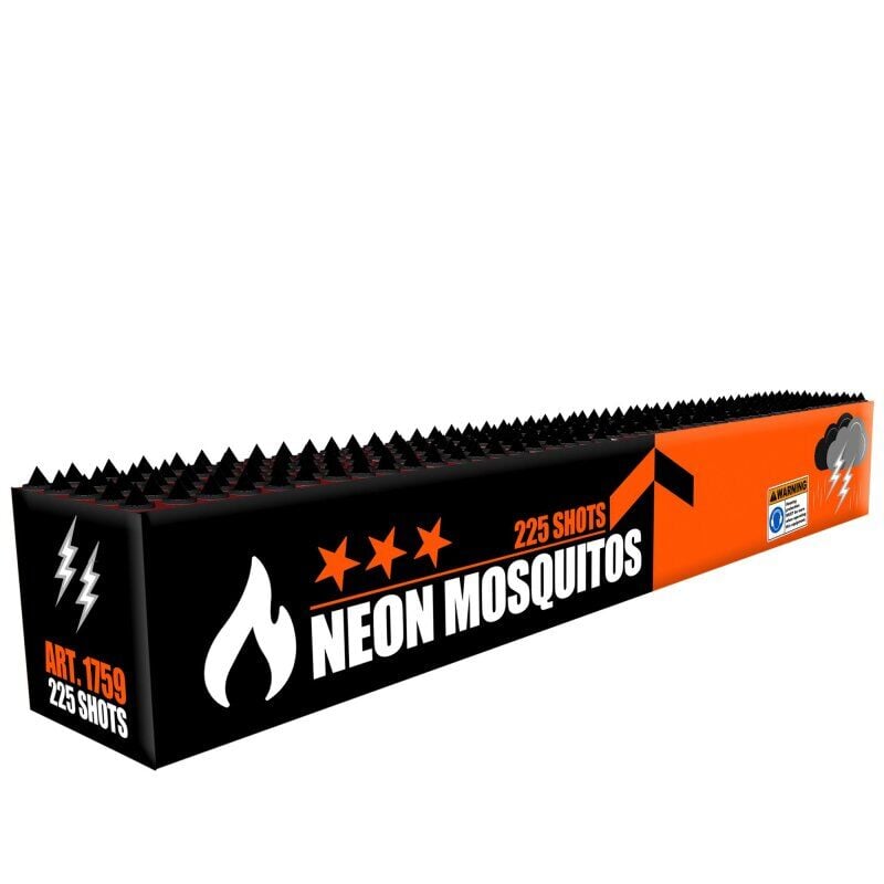 Jetzt Neon Mosquitos 225-Schuss-Feuerwerk-Batterie ab 11.24€ bestellen