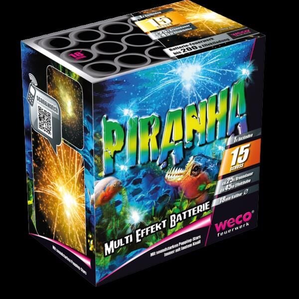 Jetzt Piranha (Shark Attack/Alligator) 15-Schuss-Feuerwerk-Batterie ab 6.99€ bestellen