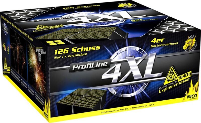 Jetzt Profiline 4XL 126-Schuss-Feuerwerkverbund ab 176.24€ bestellen