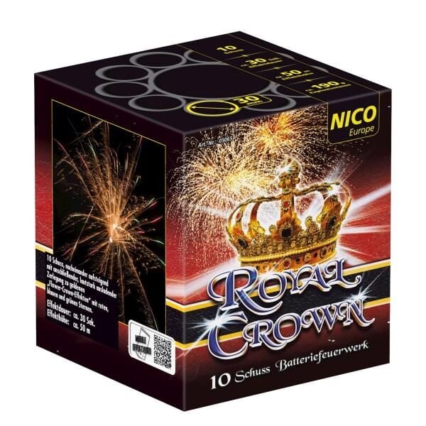 Jetzt Royal Crown 10 Schuss-Feuerwerk-Batterie ab 15.74€ bestellen