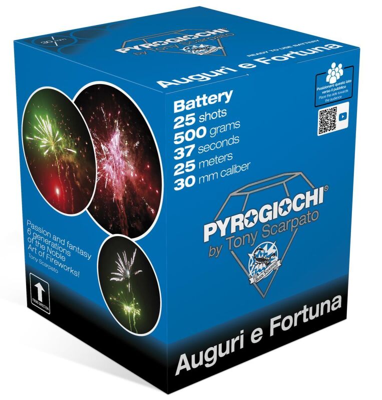 Jetzt Auguri E Fortuna 25 Schuss-Feuerwerk-Batterie ab 31.44€ bestellen