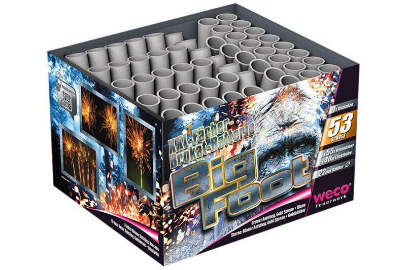 Jetzt Bigfoot 53-Schuss-Feuerwerk-Batterie ab 42.49€ bestellen