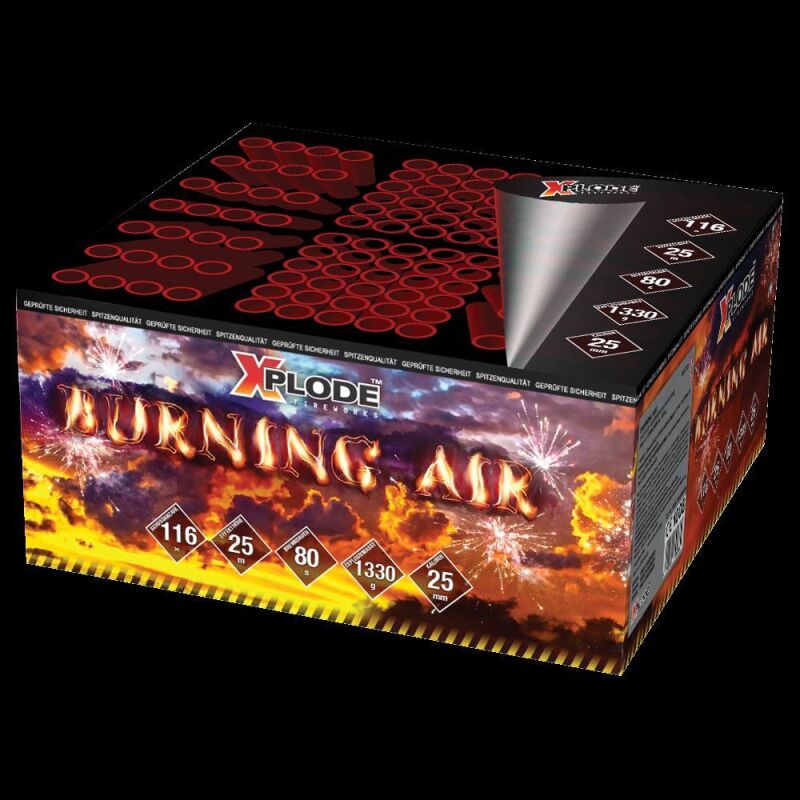 Jetzt Burning Air 116-Schuss-Feuerwerkverbund ab 84.99€ bestellen