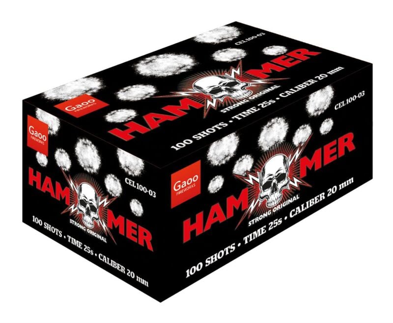 Jetzt Cannon (Hammer) 100 100-Schuss-Feuerwerk-Batterie ab 84.99€ bestellen