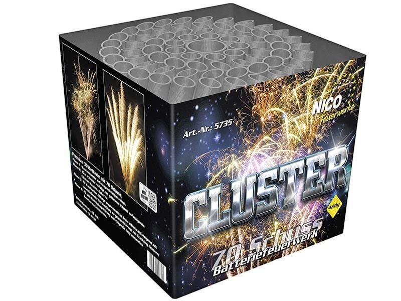 Jetzt Cluster 70-Schuss-Feuerwerk-Batterie ab 39.99€ bestellen