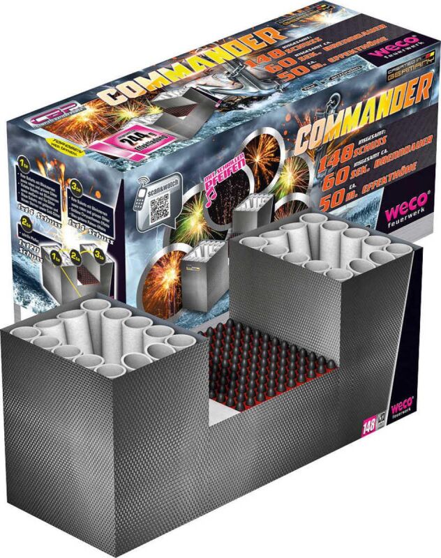 Jetzt Commander 108-Schuss-Feuerwerk-Batterie ab 26.34€ bestellen