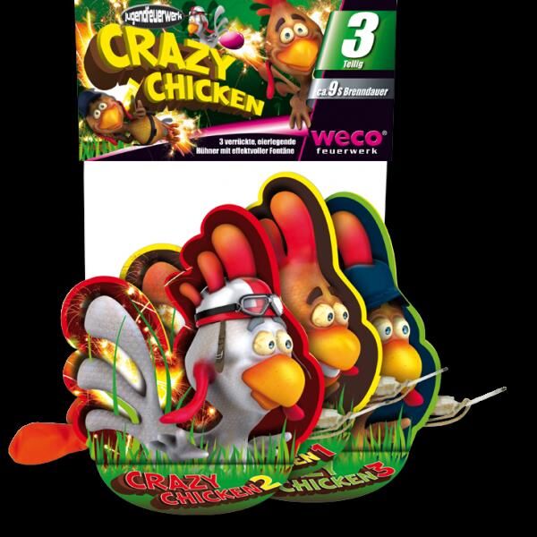 Jetzt Crazy Chicken Eier legende Henne, 3er ab 1.99€ bestellen