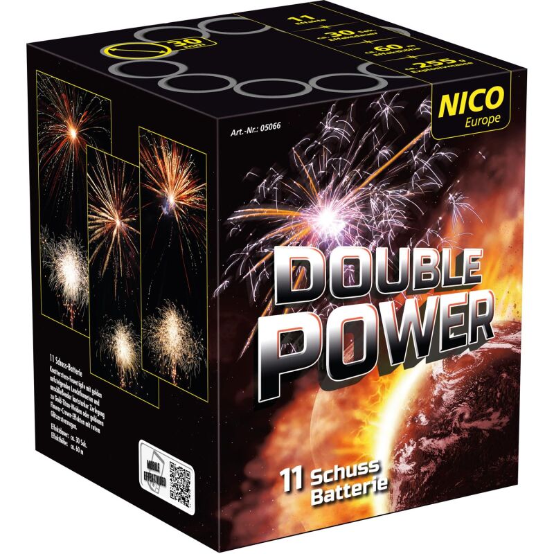 Jetzt Double Power 11-Schuss-Feuerwerk-Batterie ab 19.54€ bestellen