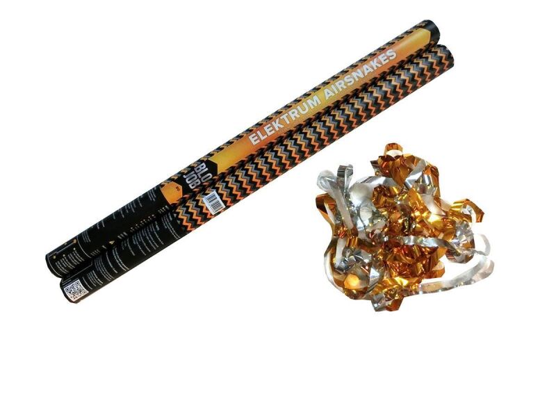 Jetzt Elektrum Airsnakes 80cm Metallicstreamer gold-silber ab 6.29€ bestellen