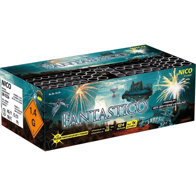 Jetzt Fantastico 124-Schuss Feuerwerk-Verbund ab 169.99€ bestellen