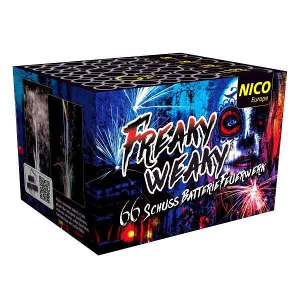 Jetzt Freaky Weaky 66 Schuss-Feuerwerk-Batterie ab 16.99€ bestellen