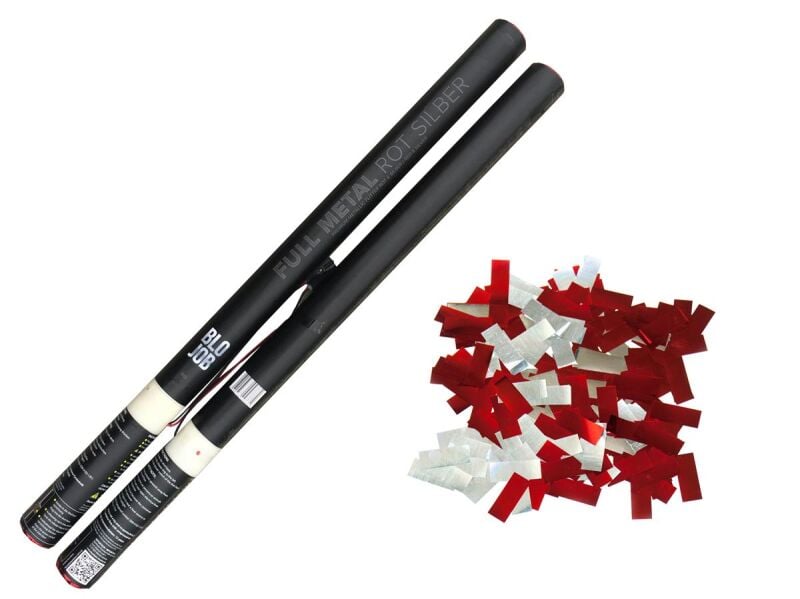 Jetzt Full Metal rot-silber 80cm elektrisch (Black Label) Metallicflitter ab 2.55€ bestellen