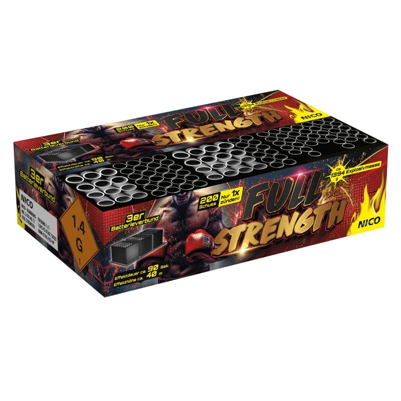 Jetzt Full Strength 200-Schuss-Feuerwerk-Verbund ab 144.49€ bestellen