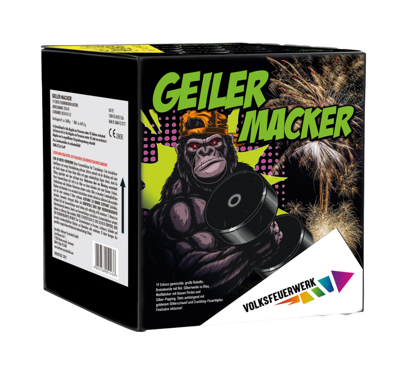 Jetzt Geiler Macker 19-Schuss-Feuerwerk-Batterie ab 30.59€ bestellen