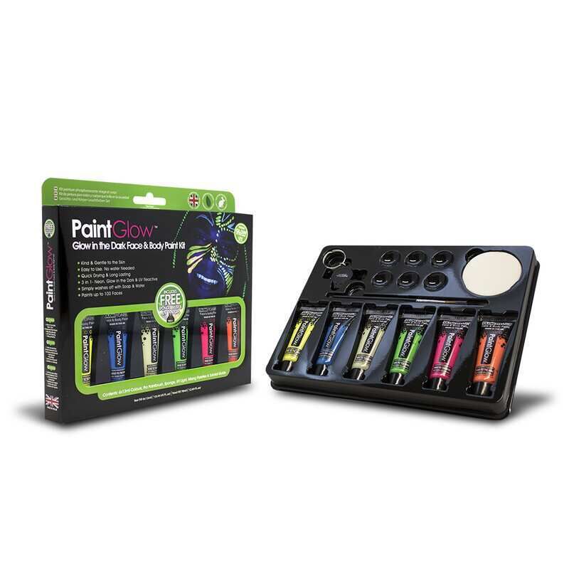 Jetzt Glow in the Dark Gesichts & Körpermalfarbe Set ab 24.99€ bestellen