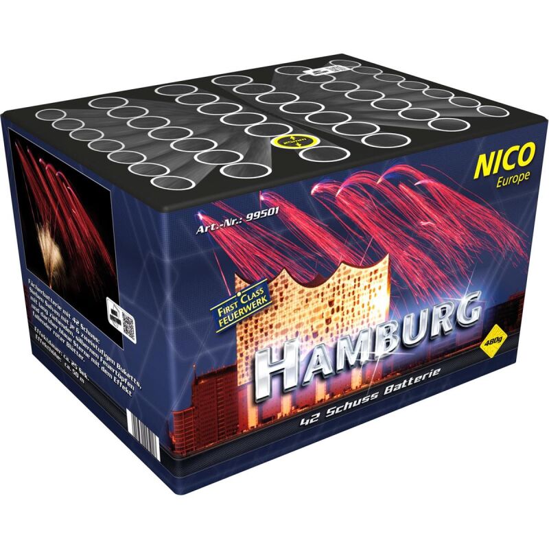 Jetzt Hamburg 42-Schuss-Feuerwerk-Batterie ab 46.74€ bestellen