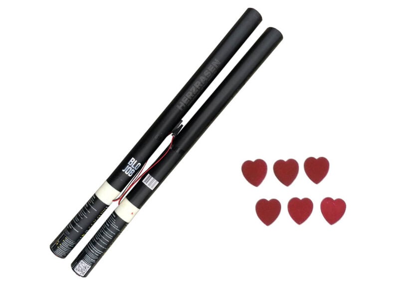 Jetzt Herzrasen 80 cm elektrisch (Black Label) Metallicflitter rot ab 2.55€ bestellen