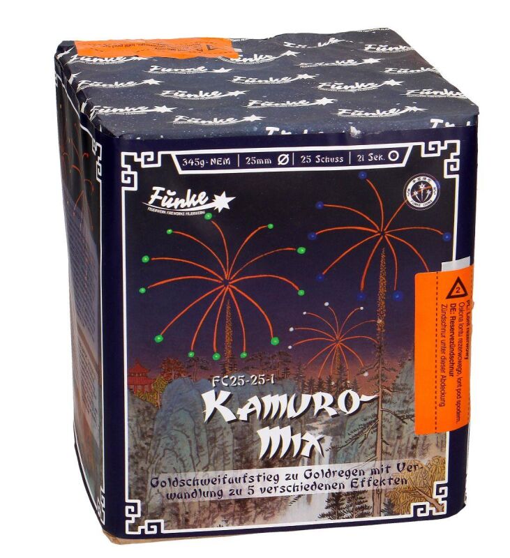 Jetzt Kamuro-Mix 25-Schuss-Feuerwerk-Batterie ab 21.24€ bestellen