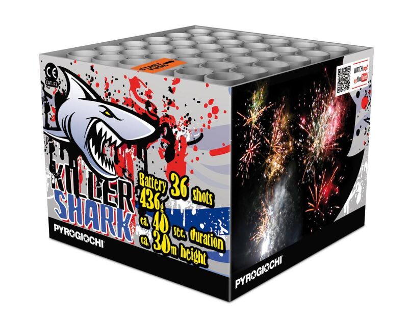 Jetzt Killer Shark 36-Schuss-Feuerwerk-Batterie ab 22.94€ bestellen