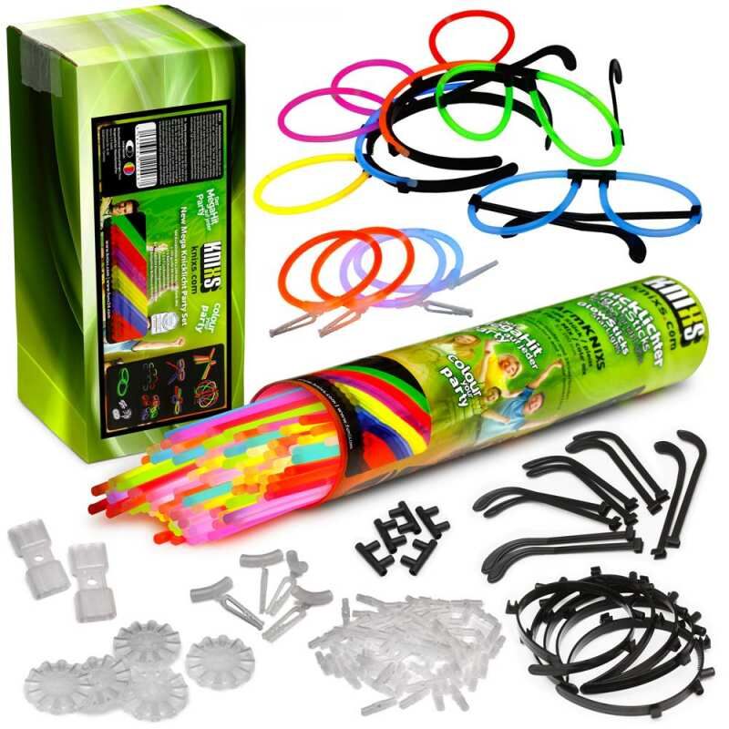 Jetzt Knicklicht Party Pack - 100 Knicklichter und viel Zubehör - 221 teilig ab 14.99€ bestellen