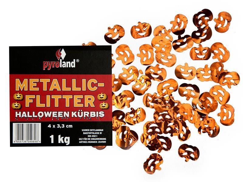 Jetzt Metallic Flitter - Halloween - Kürbis 1kg (Pappschachtel) ab 19.6€ bestellen