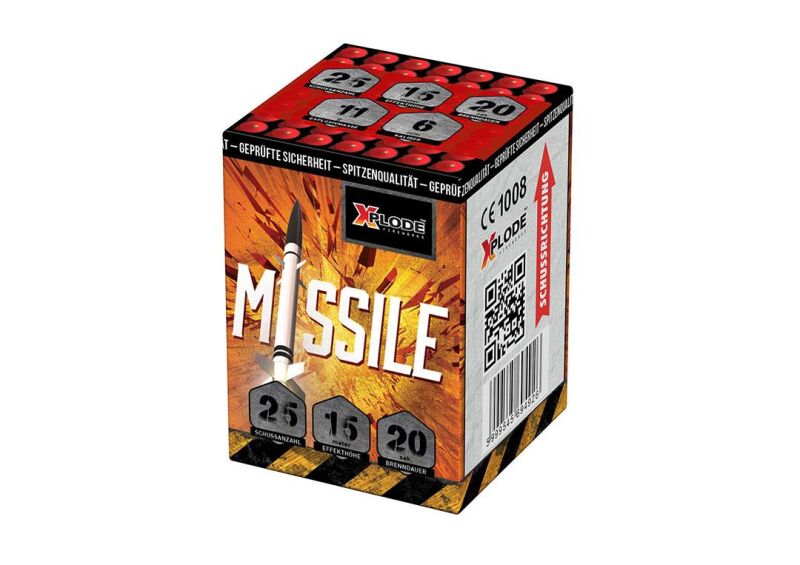 Jetzt Missile 25-Schuss-Feuerwerk-Batterie ab 1.1€ bestellen