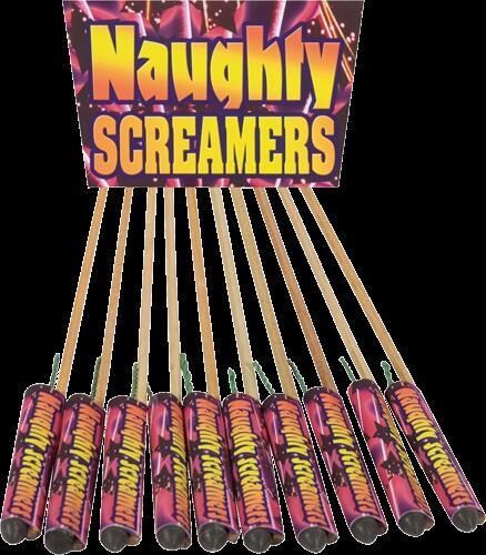 Jetzt Naughty Screamers 10 Crackling-Pfeif-Raketen ab 1.27€ bestellen