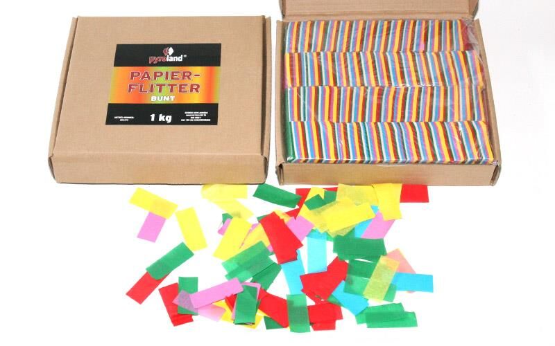 Jetzt Papier Flitter - Bunt 1kg (Pappschachtel) ab 7.35€ bestellen