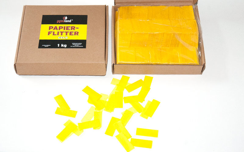 Jetzt Papier Flitter - Gelb 1kg (Pappschachtel) ab 7.35€ bestellen