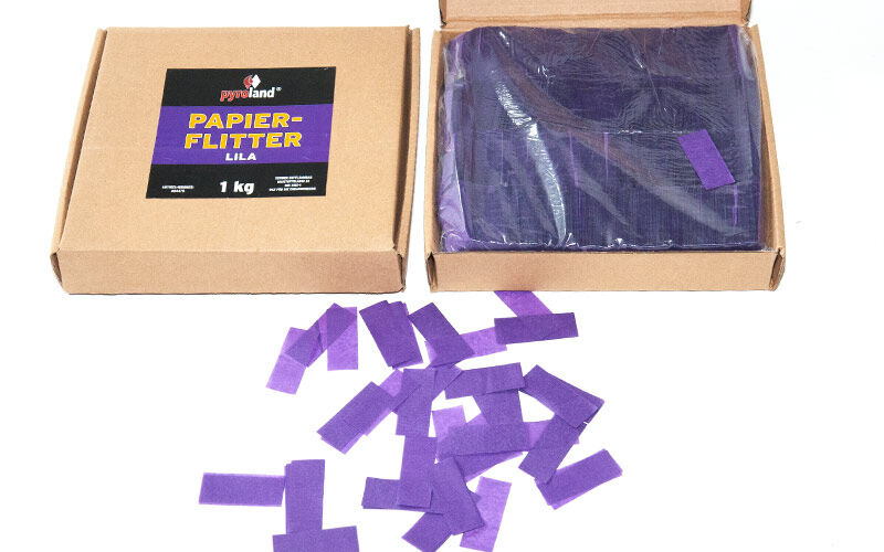 Jetzt Papier Flitter - Lila 1kg (Pappschachtel) ab 7.35€ bestellen