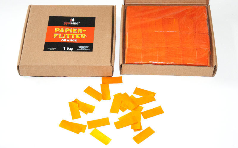 Jetzt Papier Flitter - Orange 1kg (Pappschachtel) ab 7.35€ bestellen