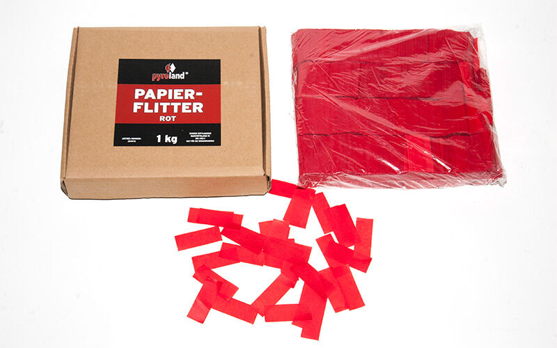 Jetzt Papier Flitter - Rot 1kg (Pappschachtel) ab 7.35€ bestellen