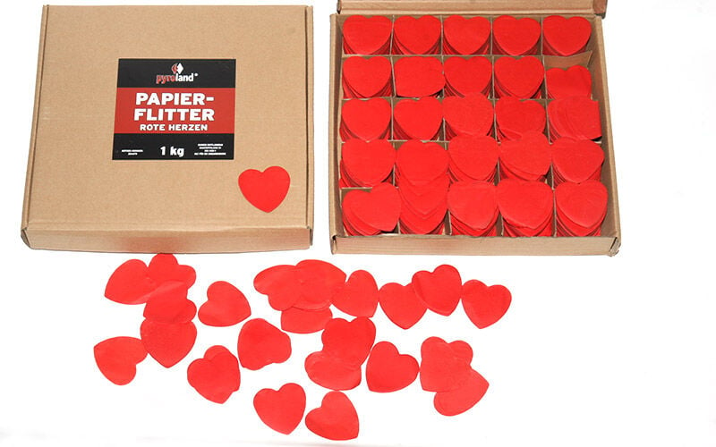 Jetzt Papier Flitter - Rote Herzen 1kg (Pappschachtel) ab 8.82€ bestellen