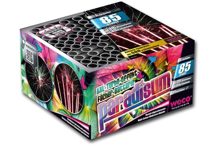 Jetzt Paradisum 85-Schuss-Feuerwerk-Batterie ab 22.09€ bestellen