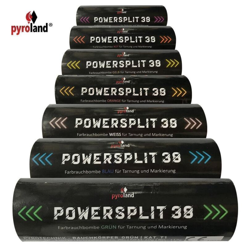 Jetzt POWERSPLIT 38 mit Reißzünder 20s, Schwarz VE_100 ab 4.5€ bestellen