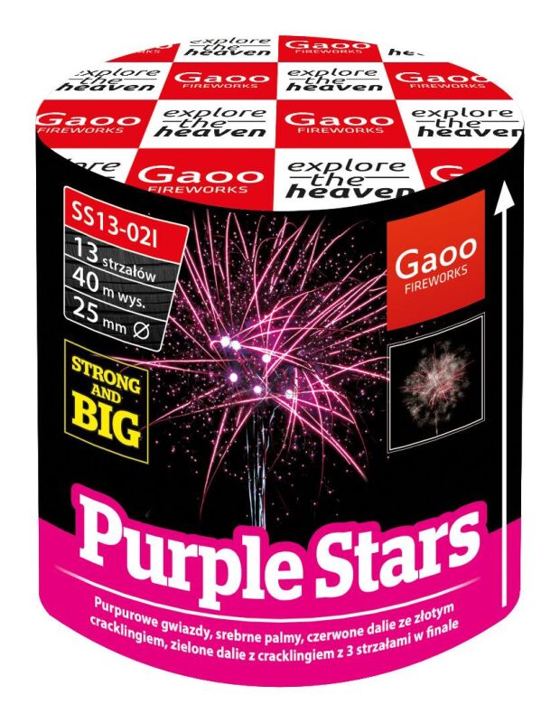 Jetzt Purple Stars 13-Schuss-Feuerwerk-Batterie ab 11.89€ bestellen