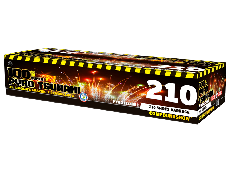 Jetzt Pyro Tsunami 210-Schuss-Verbundfeuerwerk ab 189€ bestellen