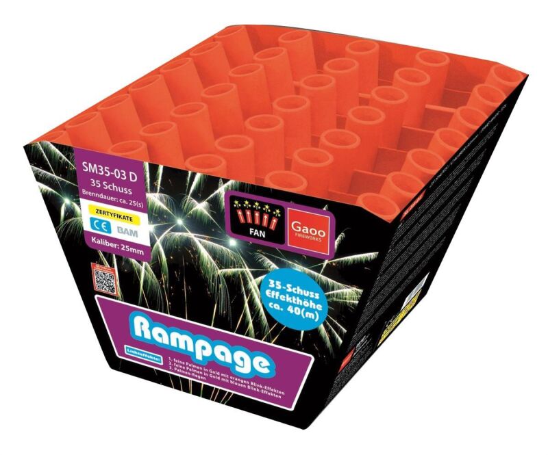 Jetzt Rampage 35-Schuss-Feuerwerk-Batterie ab 36.54€ bestellen