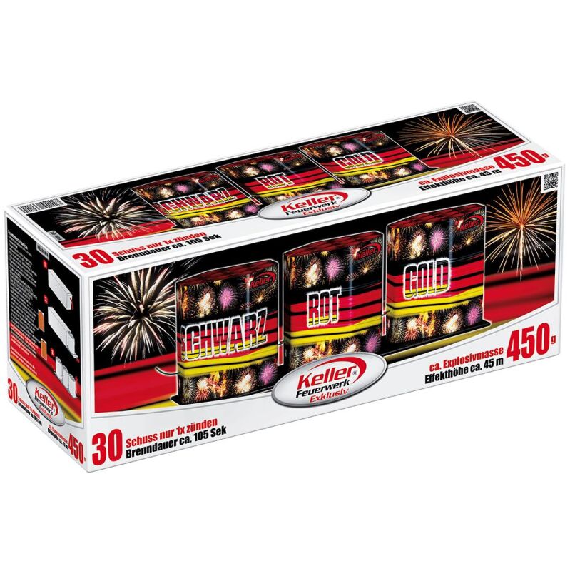 Jetzt Schwarz Rot Gold 30-Schuss-Feuerwerk-Batterie ab 29.74€ bestellen