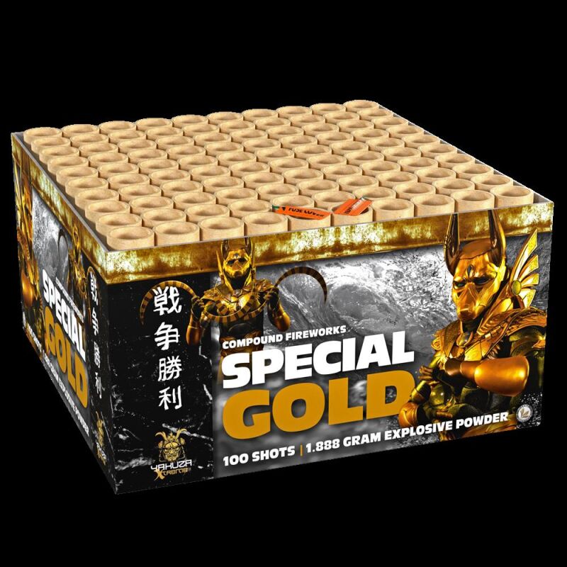 Jetzt Special Gold 100-Schuss-Blitzknall-Feuerwerkverbund (Stahlkäfig) ab 121.54€ bestellen