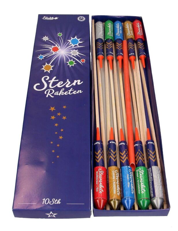 Jetzt Sternraketen 10-teiliges Feuerwerk-Raketensortiment ab 13.59€ bestellen